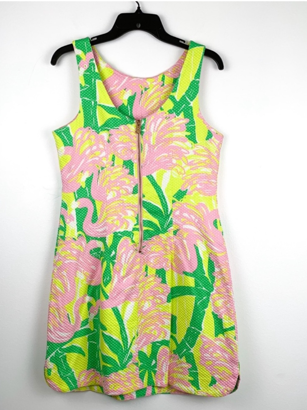 Lilly Pulitzer x Target Tropical Fan Dance Pink Flamingo Shift Dress 10 - Picture 3 of 4
